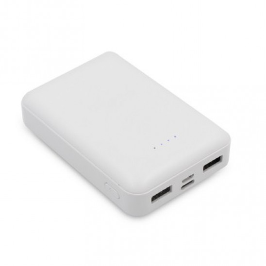 Повербанк 10000 mAh, світлодіодний індикатор білий