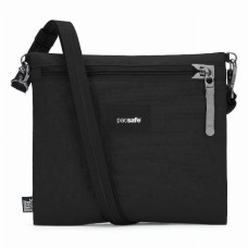 Сумка через плече антизлодій Pacsafe® GO crossbody pouch, 4 ступені захисту насичений чорний