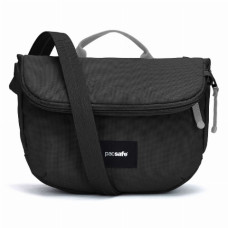 Сумка через плече антизлодій Pacsafe® GO Saddle Crossbody, 6 ступенів захисту насичений чорний