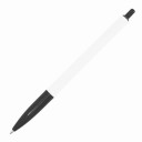 Ручка пластикова, кулькова Bergamo Thin Pen білий/чорний