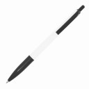 Ручка пластикова, кулькова Bergamo Thin Pen білий/чорний