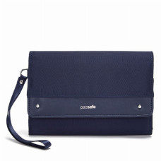 Гаманець-клатч антизлодій Pacsafe RFIDsafe clutch темно-синій