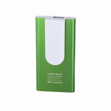 Повербанк HitClip, 3000 mAh, з кліпсою білий/зелений