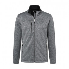 Куртка мужская Softshell James Nicholson, серый меланж/черный